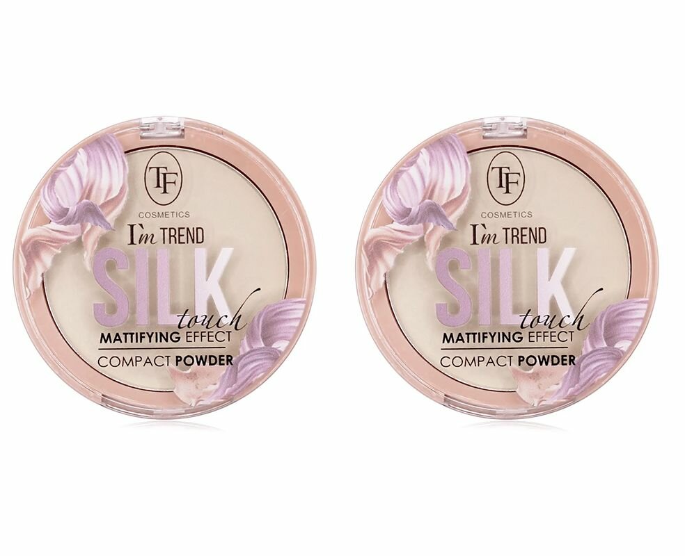 TF cosmetics Пудра, Silk touch I'mtrend, бархатистая, тон 03, натуральный, 2 шт