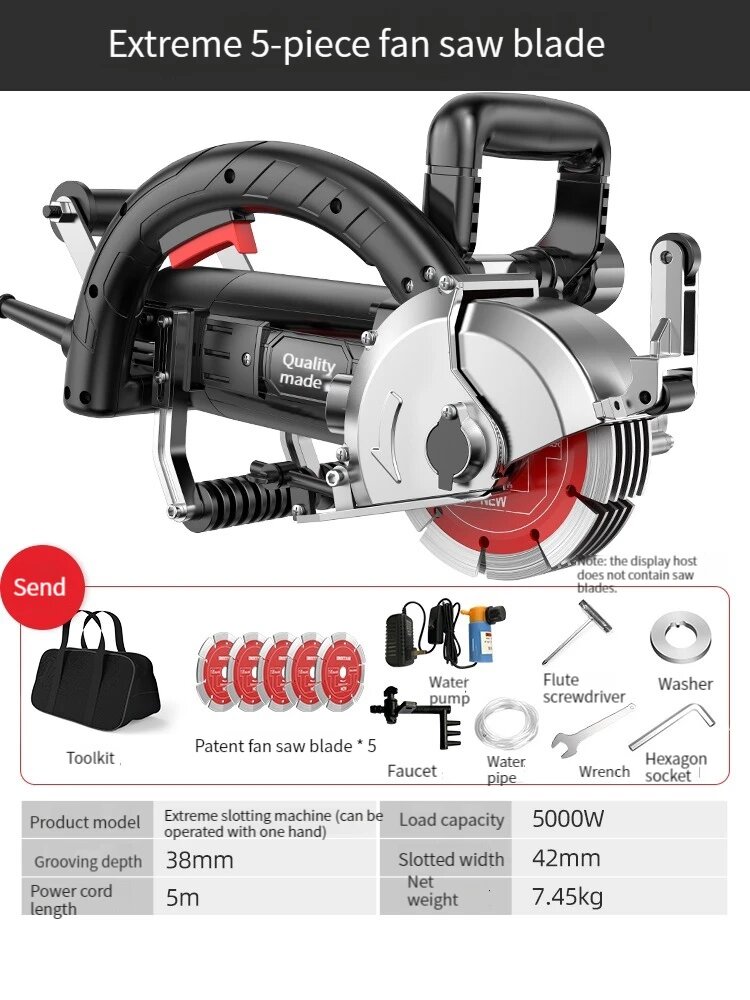 Ручной лазерный долбежный станок для стен 220 В 4500 Вт электрический нарезной станок для резки кирпичных стен циркулярная пила для прорезывания бетонных канавок