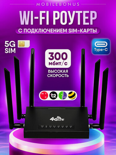 Изображение товара Модем роутер wi-fi с сим картой 4G/5G