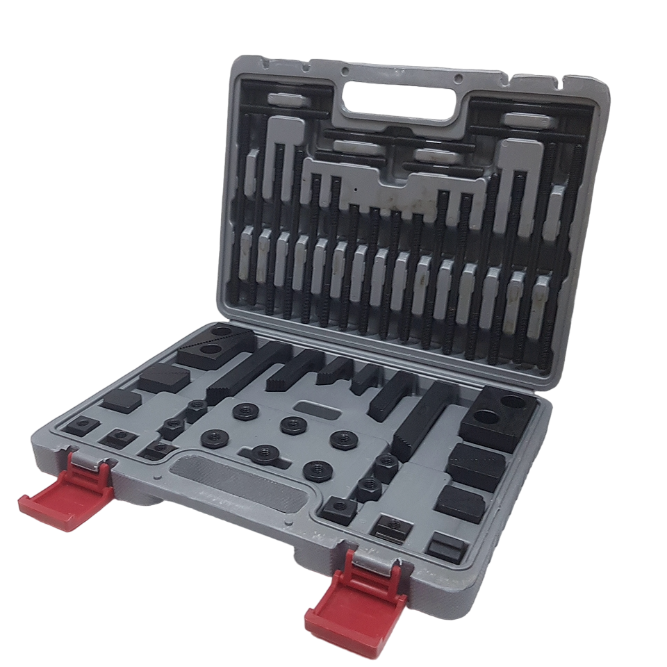 Набор прижимов паз 12 мм, шпилька М10, Partner M10, набор 58 предметов. — фото 1