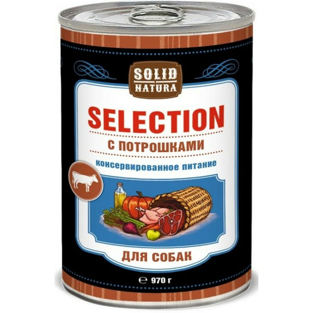Корм влажный Solid Natura Selection Потрошки для собак  970 г