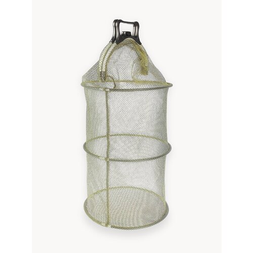 Садок для рыбалки / Садок рыболовный круглый / 3 кольца / с ручкой