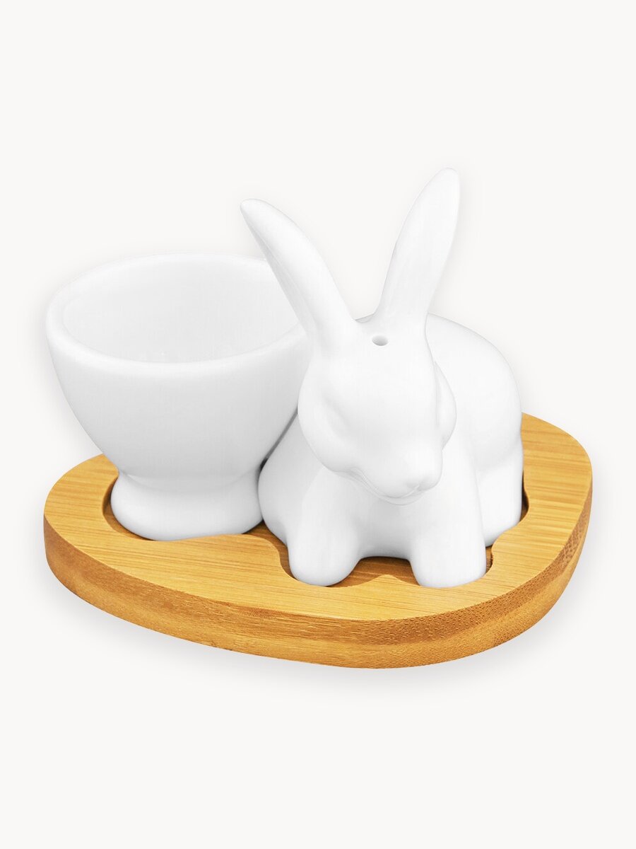 Подставка для яйца Elan gallery Белый кролик