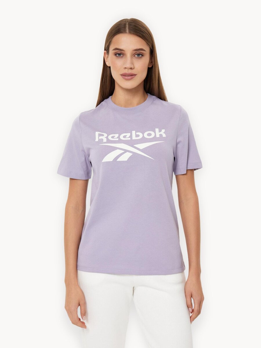Футболка спортивная Reebok identity big logo, размер S, фиолетовый