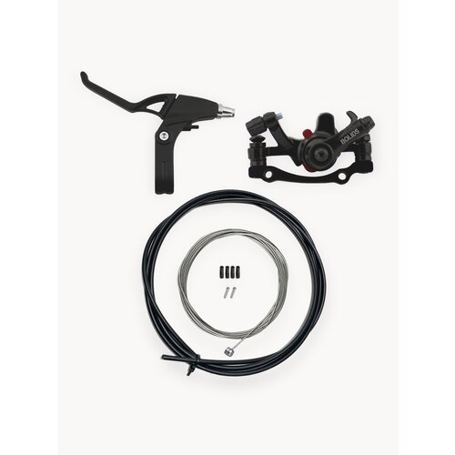 Тормоз дисковый механический Energy, комплект передний: ручка, калипер, трос и оплетка, концевики