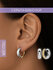 Серьги конго MIESTILO, серебро, 925 проба, родирование, золочение