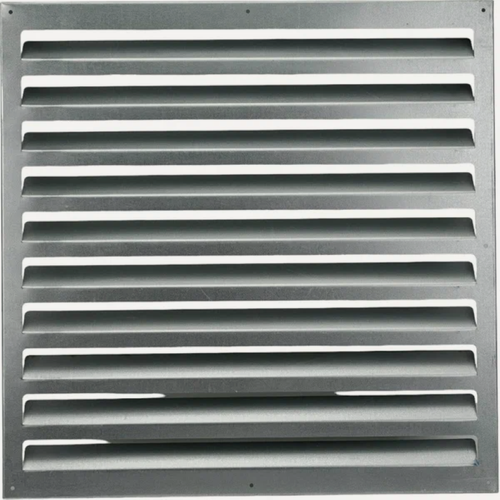 Изображение товара Решетка вентиляционная 600х600мм, с наружними жалюзями из оцинкованной стали
