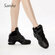 Sansha Sports Dance Shoes, Leather Upper, Air Cushion, Modern Dance Shoes, High-...