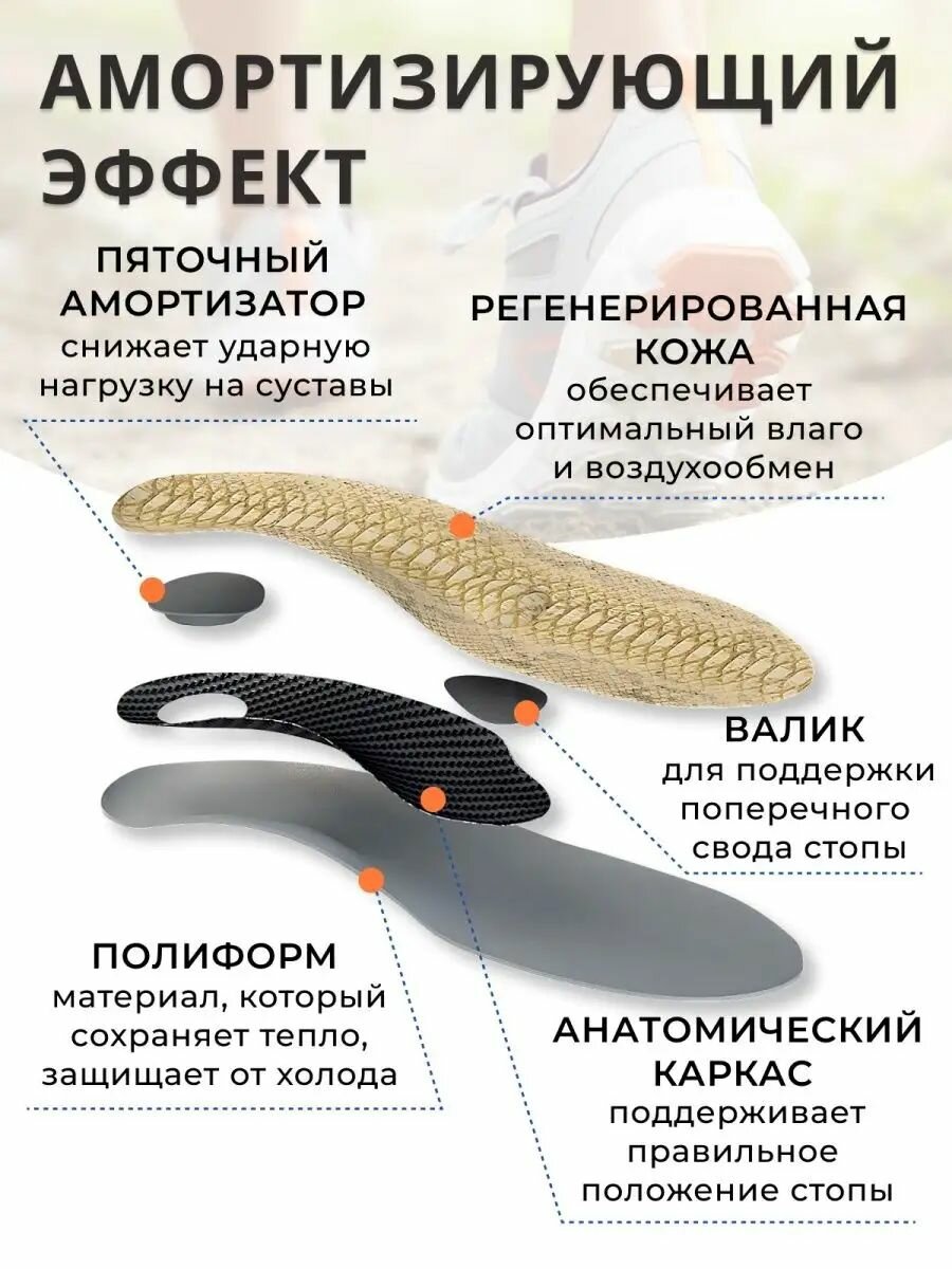 Изображение Ортопедические стельки мужские женские для обуви Talus Оптима 10Р каркасные