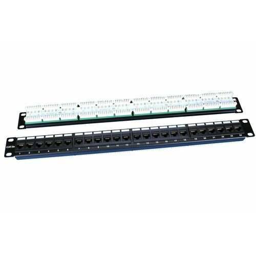 Патч-панель Hyperline PP3-19-24-8P8C-C5E-110D 19 1U 24xRJ45 кат5e UTP 7250₽