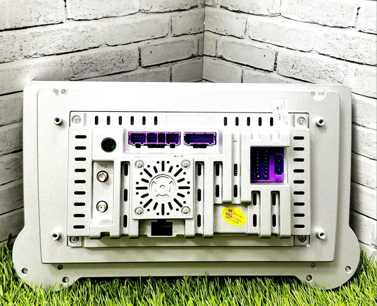 Автомагнитола с большими крутилками 2DIN 4/64GB Sim Карта QLED экран 10 дюймов DSP 8 Ядерный процессор Кулер охлаждения RDS Android Auto CarPlay FM Bluetooth GPS Wi-Fi USB Посадочное место 9 дюймов — фото 1