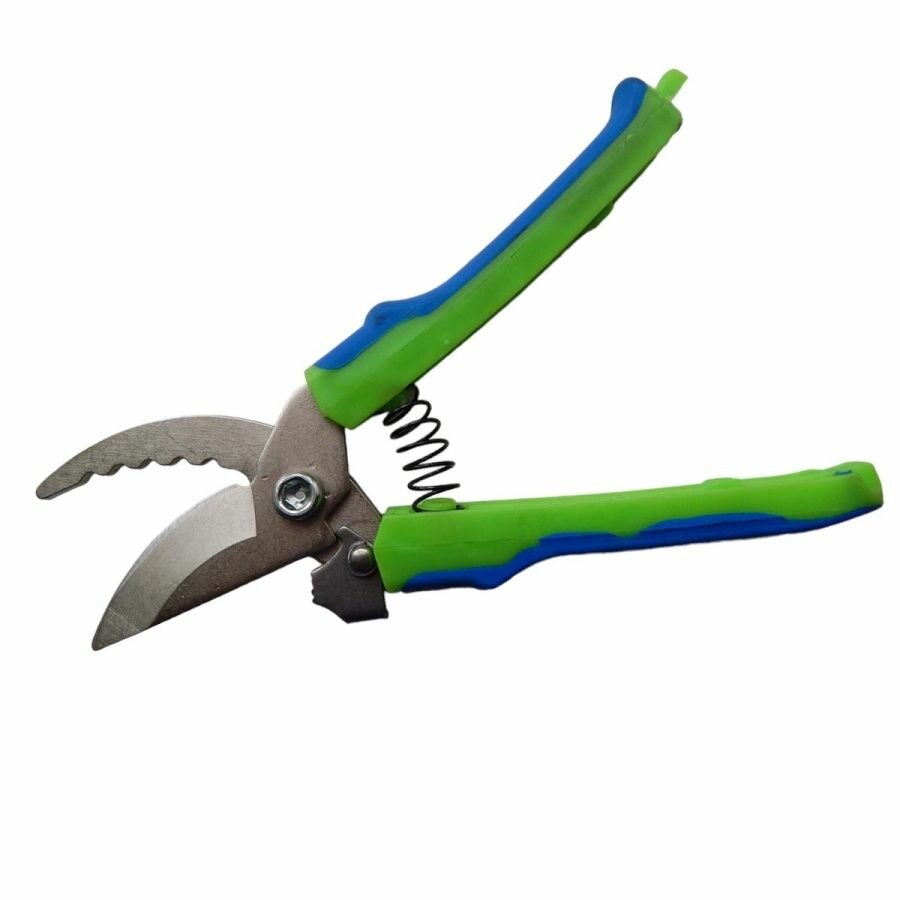 Секатор садовый Агротехнологии 220 мм, зубчатый с двухкомпонентными ручками, никель С-41-29Н