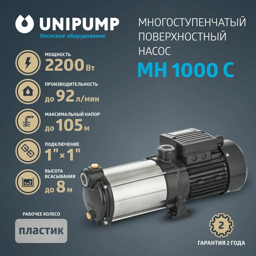 Многоступенчатый поверхностный насос UNIPUMP МН - 1000 С