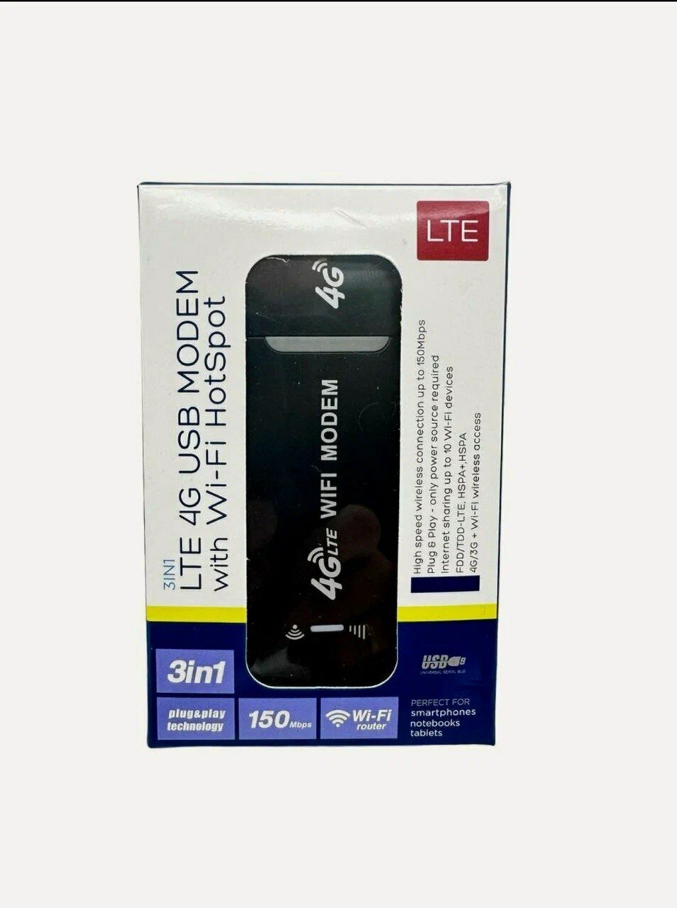 LTE 4G USB Модем с WiFi черный