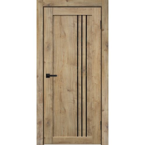 Дверь межкомнатная комплект с коробкой и наличниками Сигма-31со стеклом дуб болтон 700х2000мм 18900₽