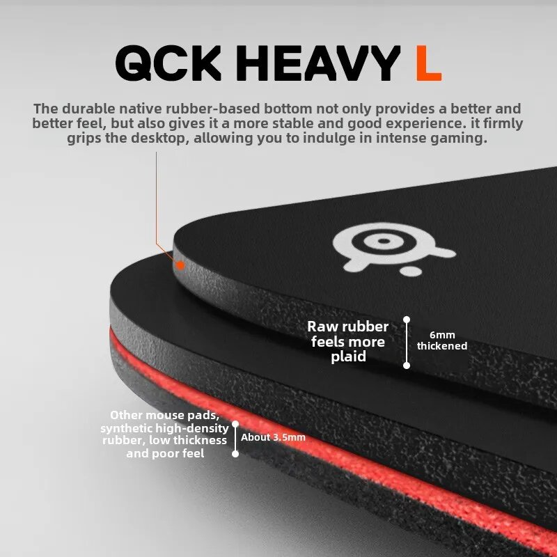 SteelSeries Qck Heavy L резиновый коврик для мыши — фото 1
