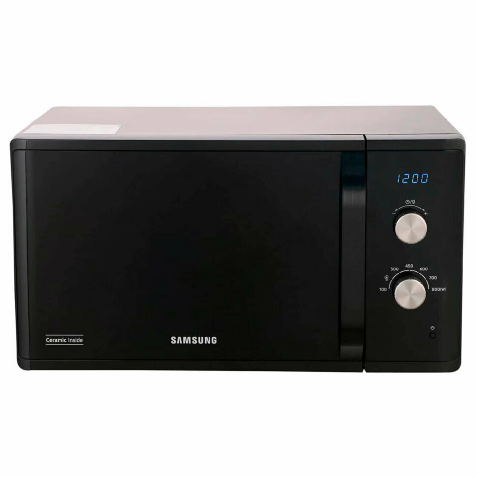 Микроволновая печь SAMSUNG MS23K3614AK/BW, объем 23 л, мощность 800 Вт, механическое управление, 457187