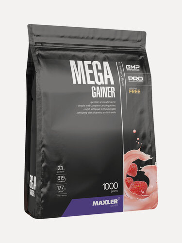 Изображение товара Гейнер для набора мышечной массы Maxler, порошок, 1000 г - Клубника