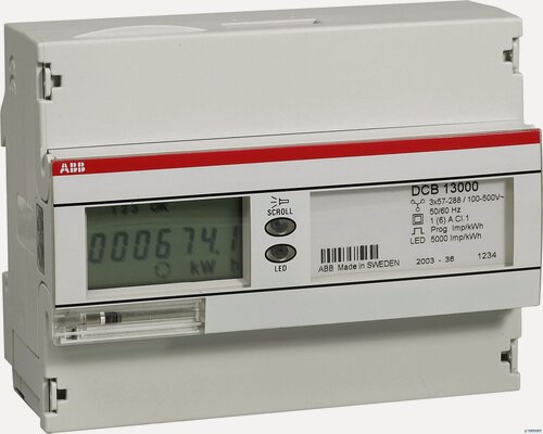 Изображение товара Счетчик 1-фазный, 1-тарифный, активной энергии, кл. точности 1, прямого вкл. на ток 5(80)А 2CMA139238R1000 ABB