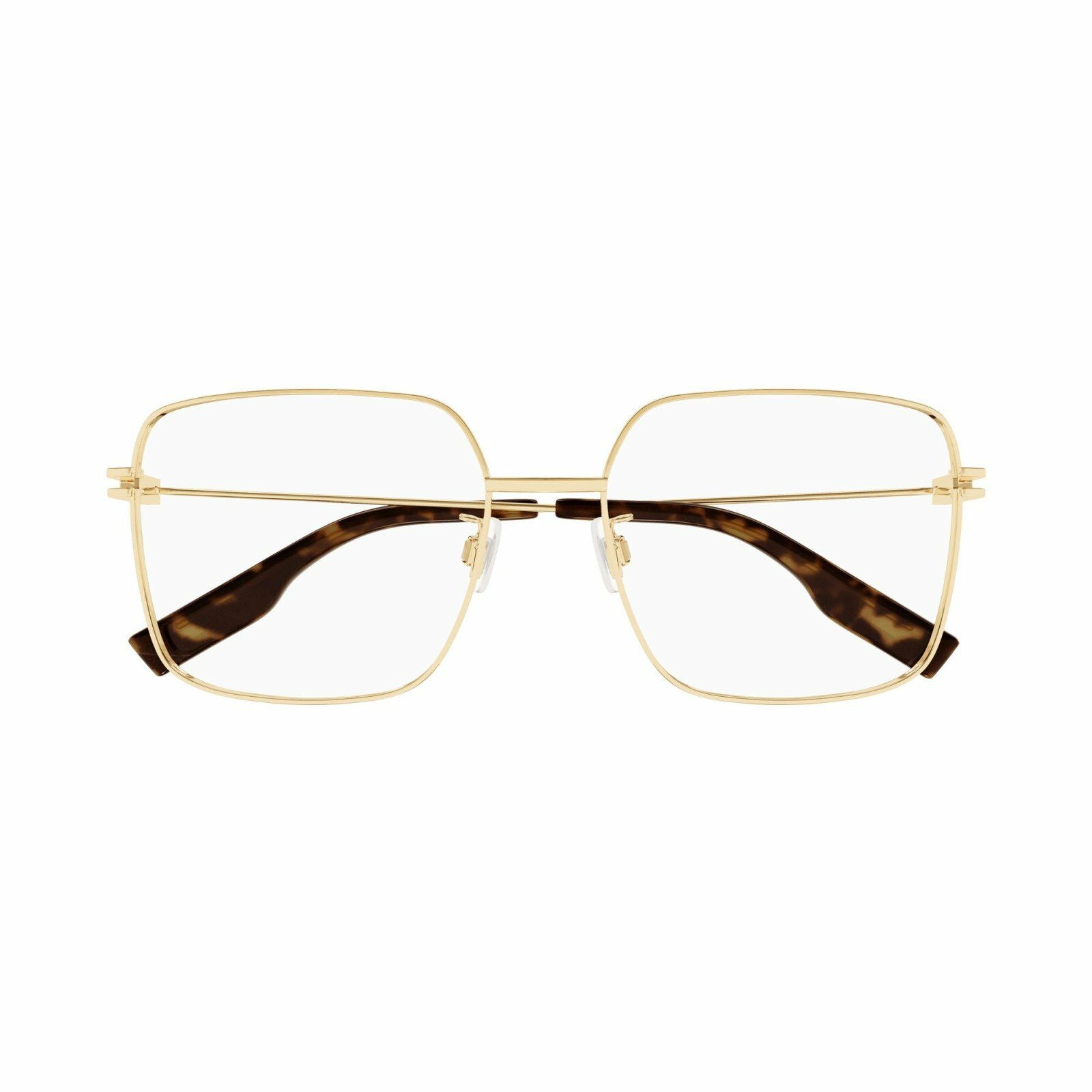 Оправа для очков Alexander Mcqueen MQ0395O 004, цвет: золотой, квадратные, металл