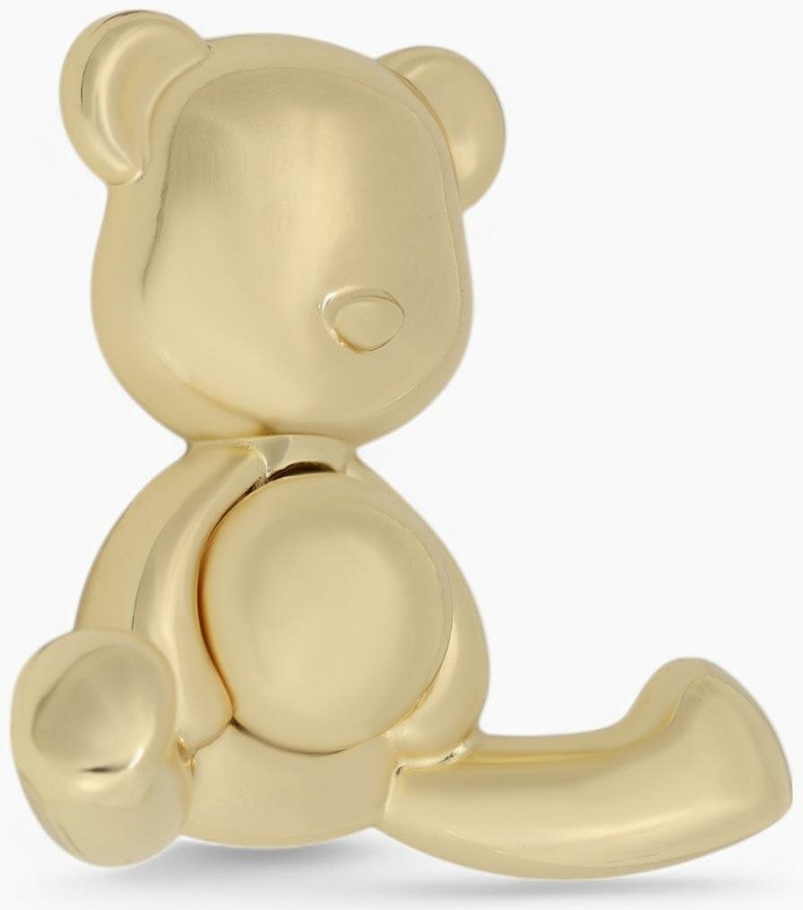 Крючок мебельный CAPPIO BEAR двухрожковый цвет золото