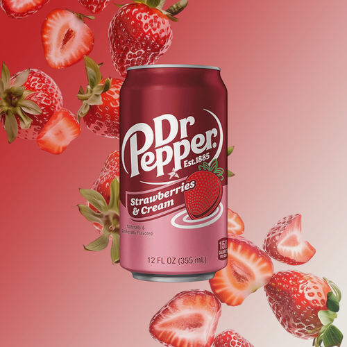 Изображение товара Напиток газированный Dr. Pepper: сочетание клубники и сливок 355 мл, США