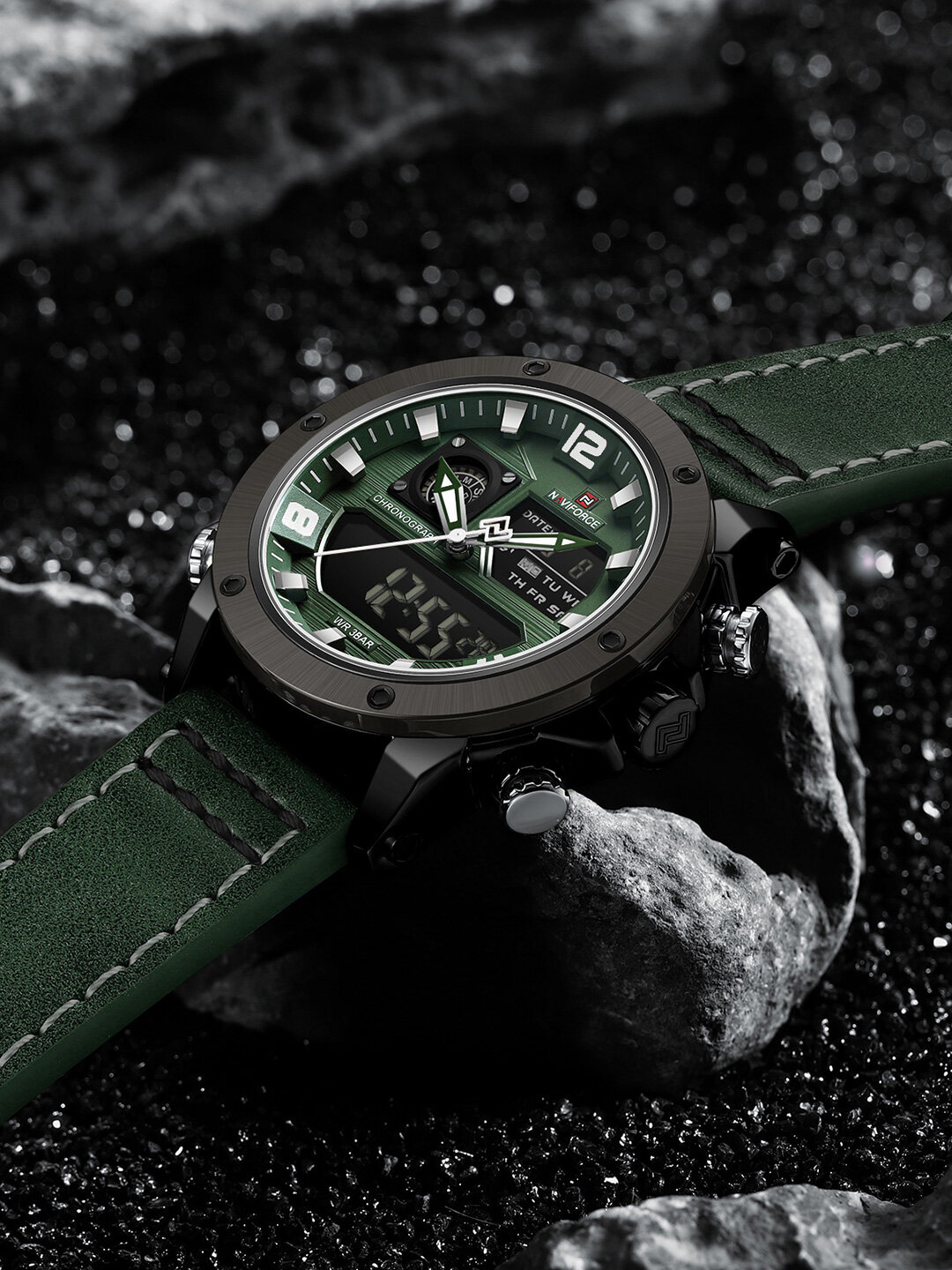 Наручные часы Naviforce, зеленый/черный — фото 1