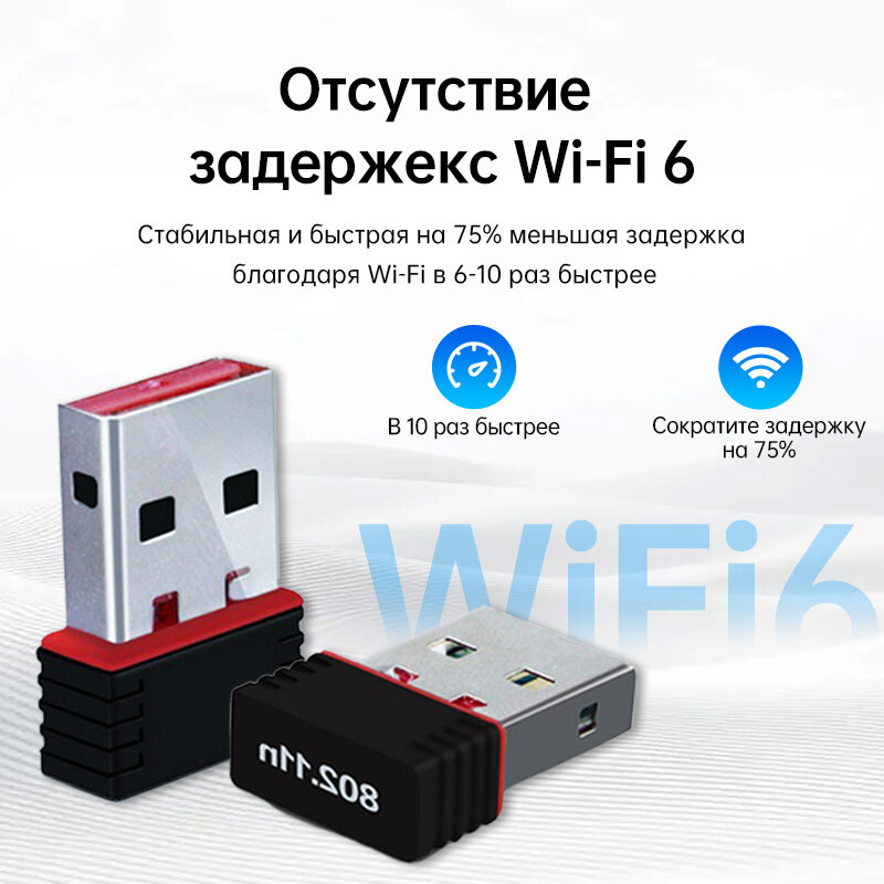 Wifi usb адаптер для компьютера 4 ггц беспроводной сетевой адаптер wifi для пк Windows XP/Vista/7/8/8.1/10 — фото 1