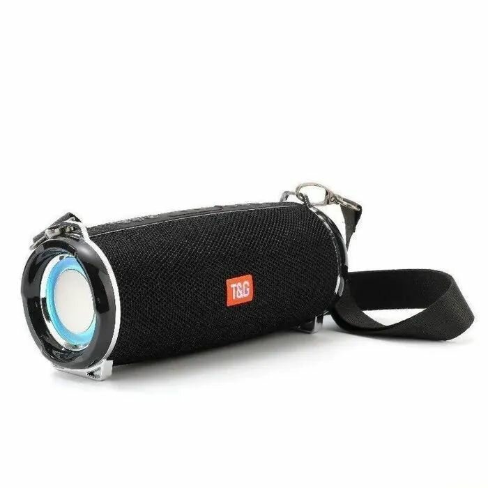 Портативная bluetooth колонка TG-192 светящаяся с супер мощными динамиками Черная