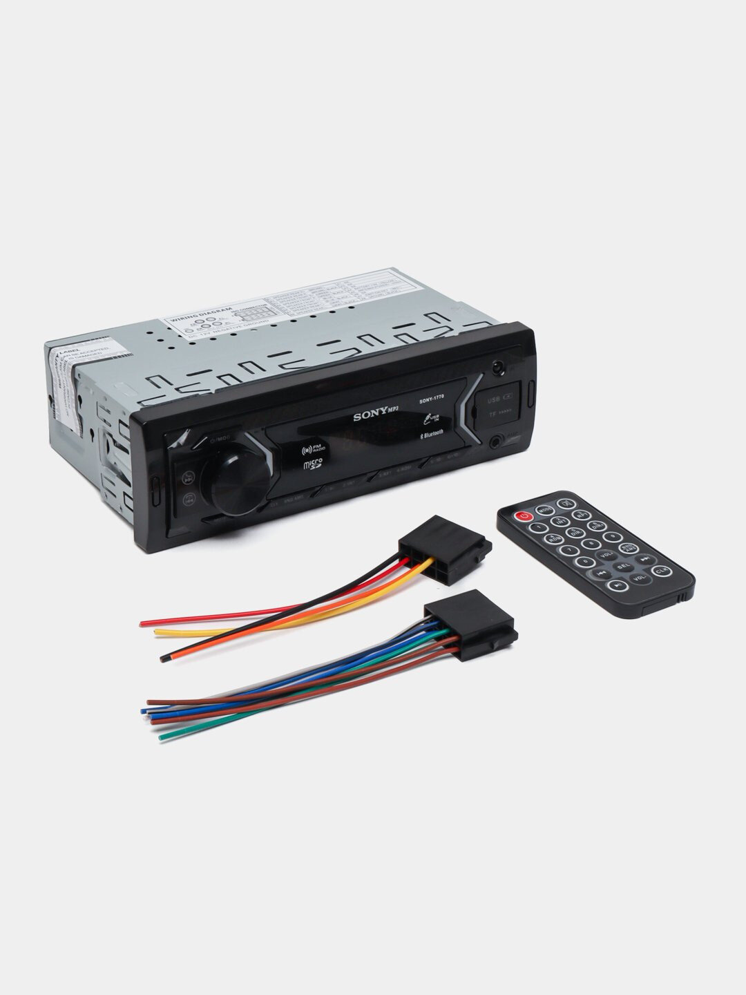 Универсальная авто магнитола Sony 2DIN, 100Вт, поддержка MP3/WMA/FLAC, Bluetooth, AUX — фото 1