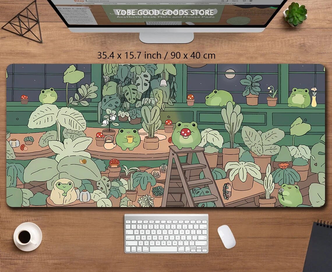 Большой резиновый коврик для мыши Laumango Green, 900 x400 mm