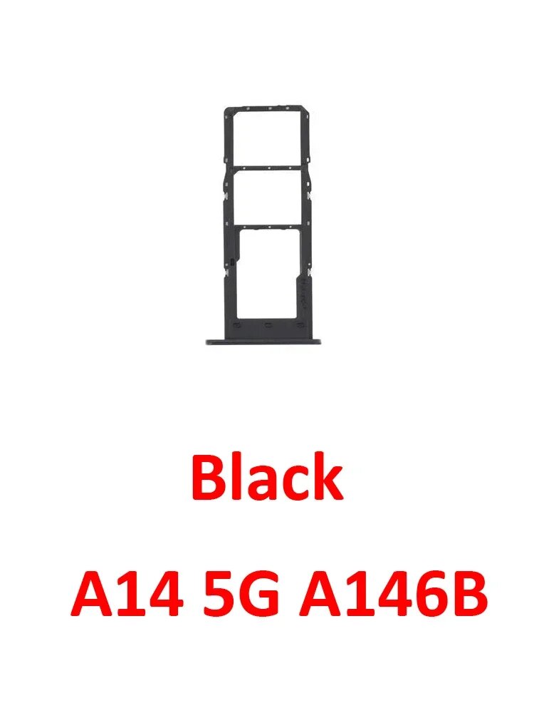 Для Samsung Galaxy A14 4G A145 A145F 5G A146 A146B A146P A146U SIM-карта лоток держатель адаптер гнездо запасные части A14 5G A146B Black