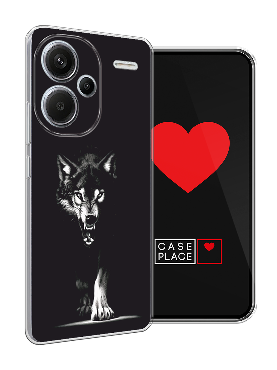 Чехол на Xiaomi Redmi Note 13 Pro+ / Сяоми Редми Нот 13 Про + с принтом Волк выходит из ночи — фото 1