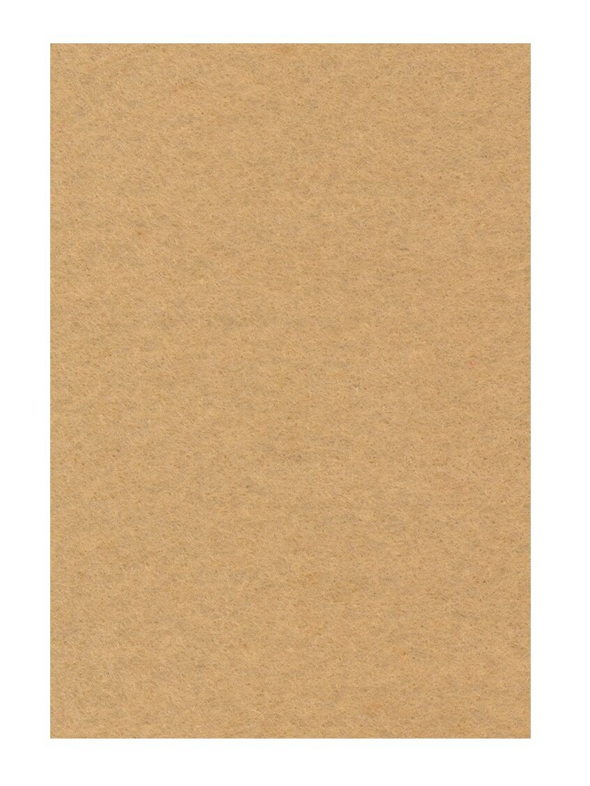 Фетр жесткий листовой/ фетр декоративный для рукоделия толщина 1 мм размер 20х30см 10 шт цвет бежевый