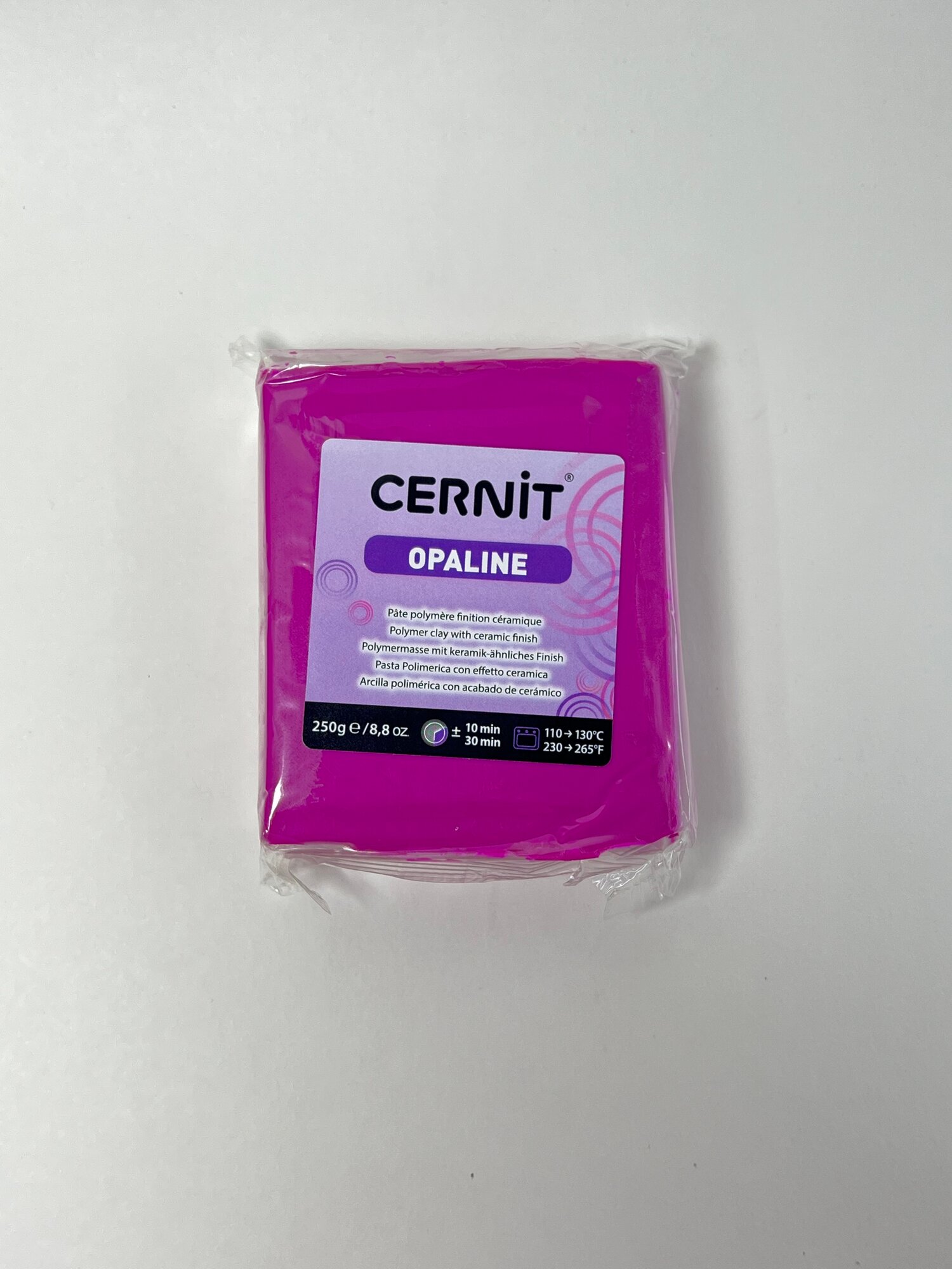Полимерная глина "CERNIT OPALINE" 250гр, запекаемая, для лепки и моделирования, маджента.