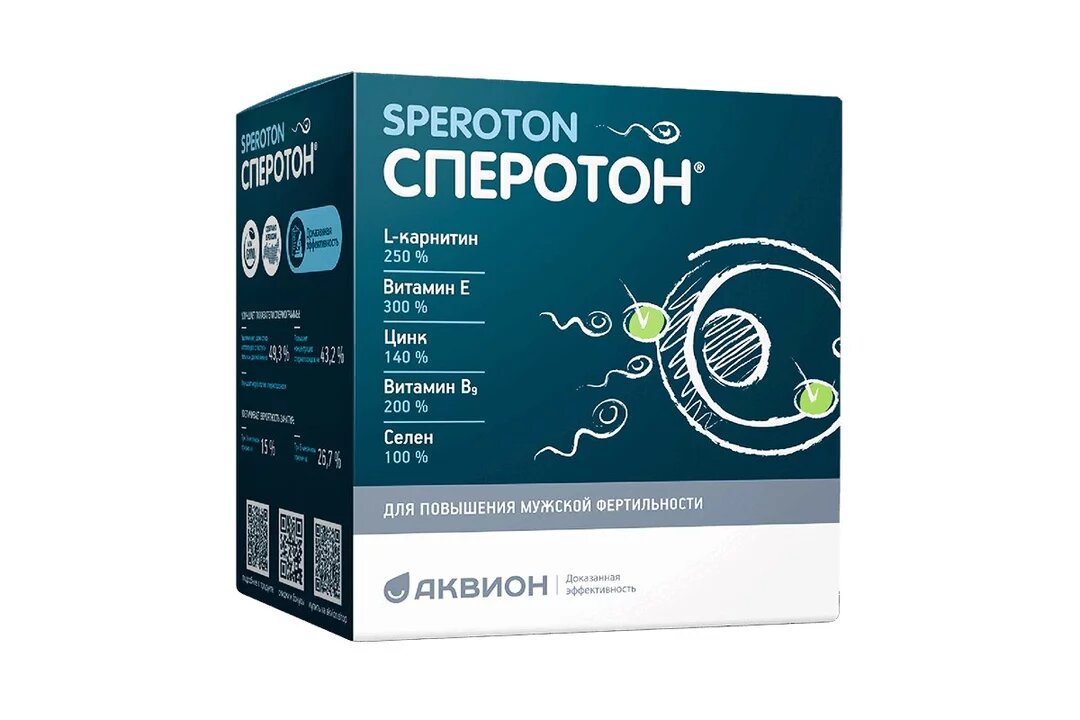 БАД Аквион "Сперотон", для мужского здоровья, в порошке, 30 шт. — фото 1