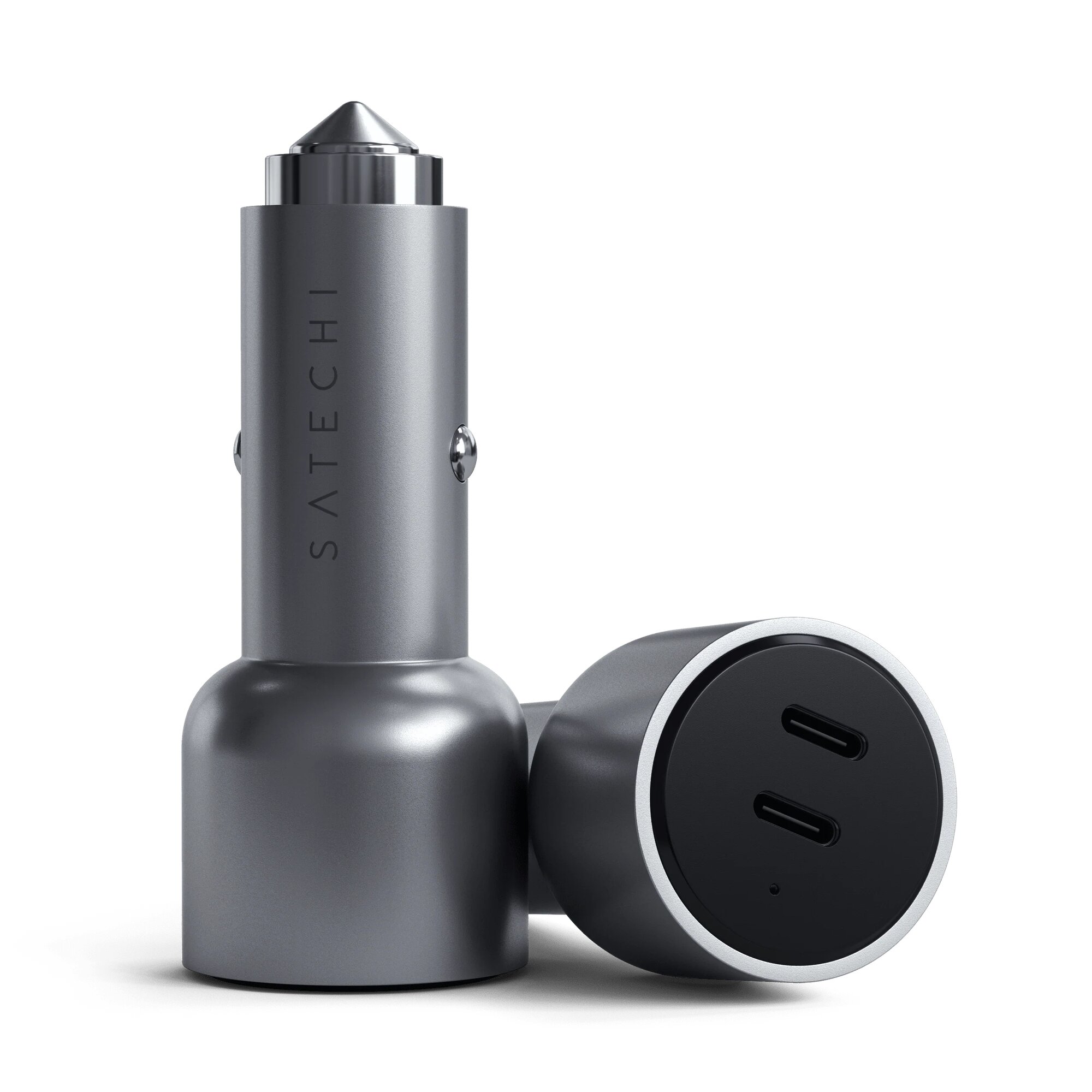 Автомобильное зарядное устройство Satechi 40W Dual USB-C Car Charger. Цвет: Серый космос