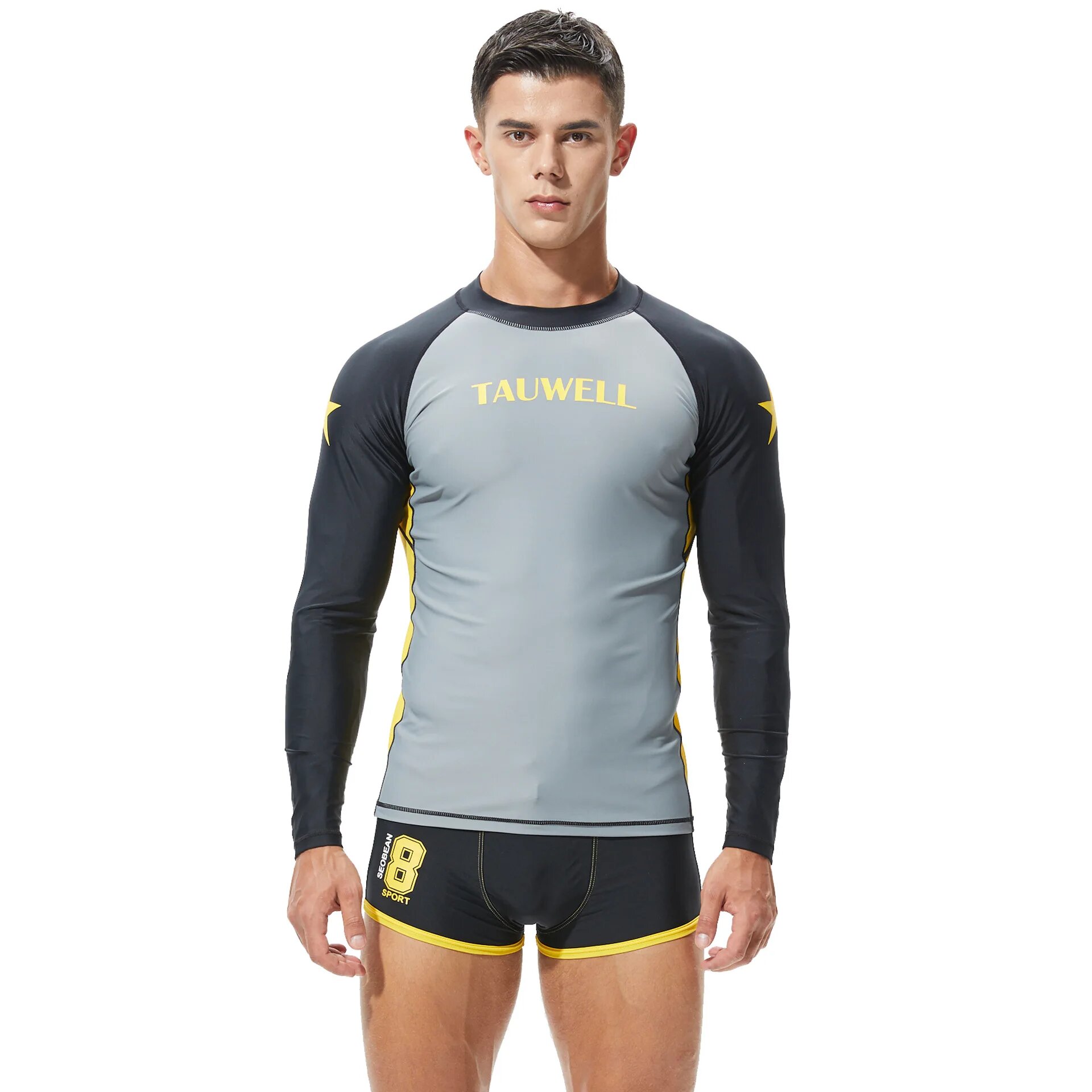 Мужской рашгард Lycra для серфинга