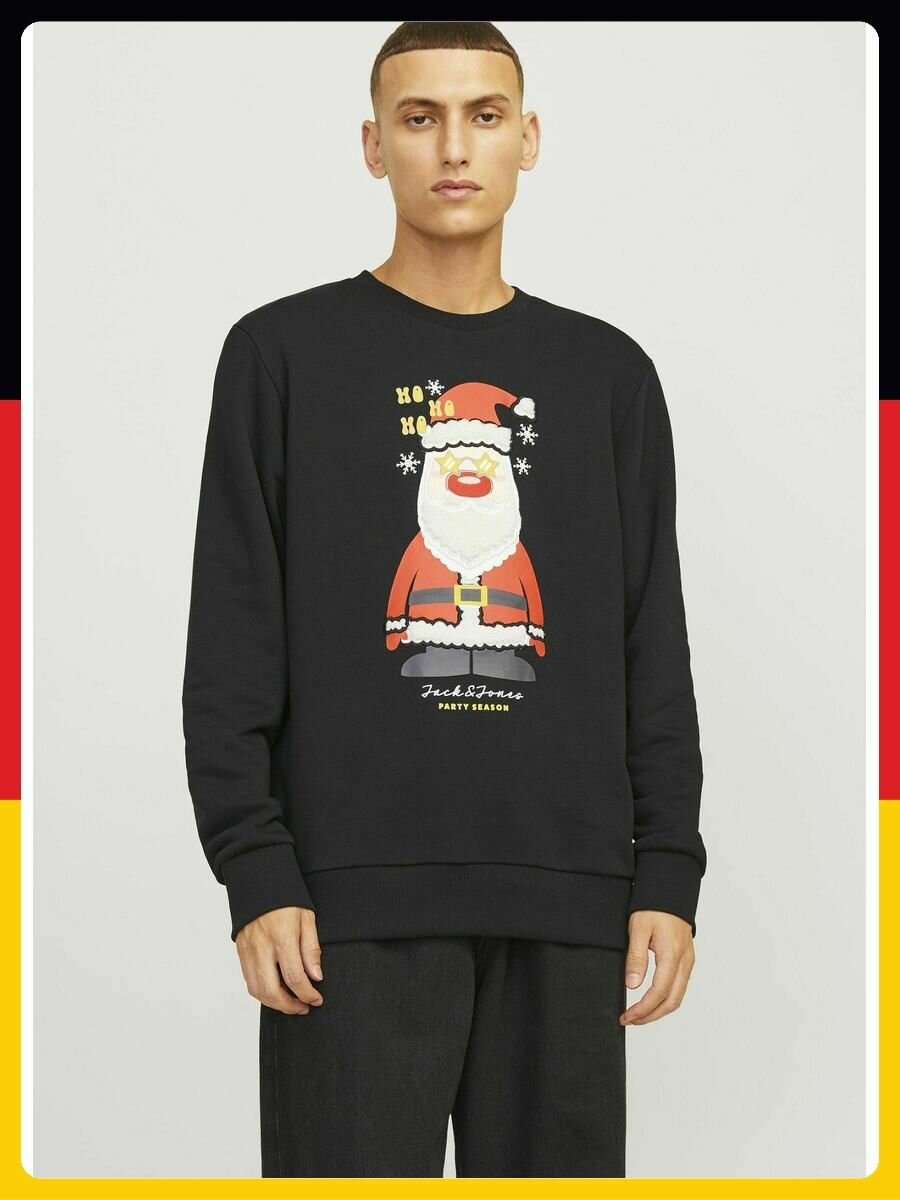 Свитшот спортивный Jack & Jones, размер L, , черный