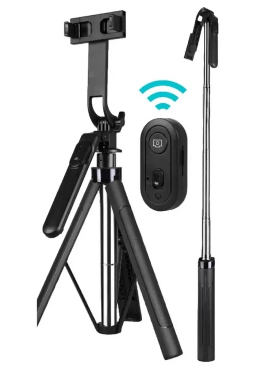 Штатив ES-H180 с Bluetooth, для смартфонов, напольный, высота 180см, черный