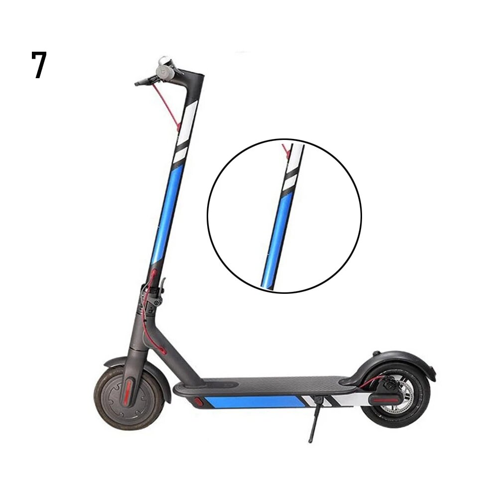 Лидер продаж, светоотражающие Стикеры для стайлинга, запчасти для электрического скутера, ярлыки для ночной безопасности, аксессуары для скейтборда Xiaomi Mijia M365 Синий, 7