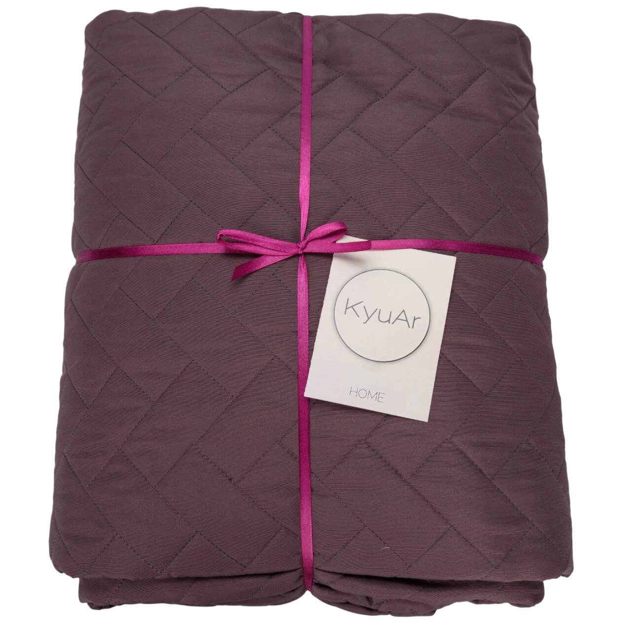 Покрывало стеганое 180х200 см фиолетовый микрофибра