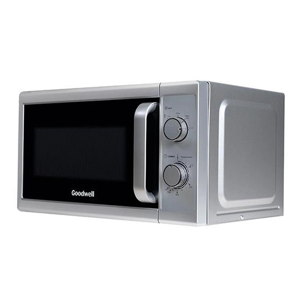 Микроволновая печь Goodwell GMF-2012X silver, 20 л, мощность 700 vt, управления механическое, 1 год гарантия — фото 1