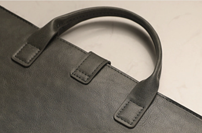 Изображение Чехол-сумка MyPads Boko Eleganto для ноутбука Xiaomi Mi Notebook Pro 14 2021 из импортной эко-кожи с застежкой и ручкой для переноски защитный прот.