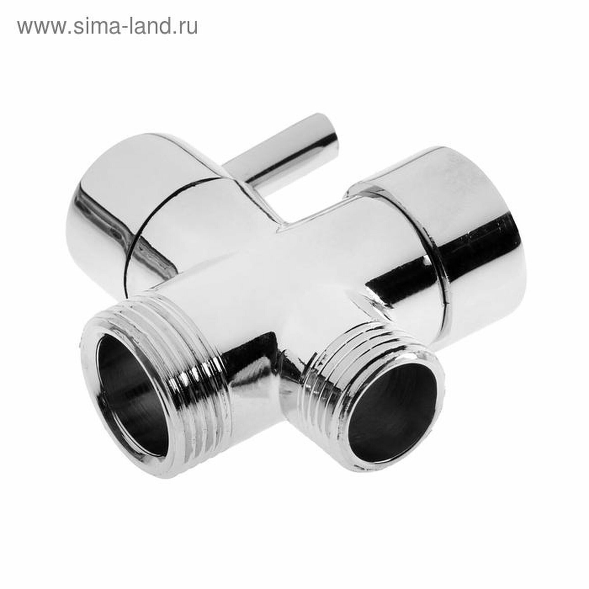 Дивертор ZEIN Z742, для смесителя, корпус цинк, с круглой гайкой, цвет хром — фото 1