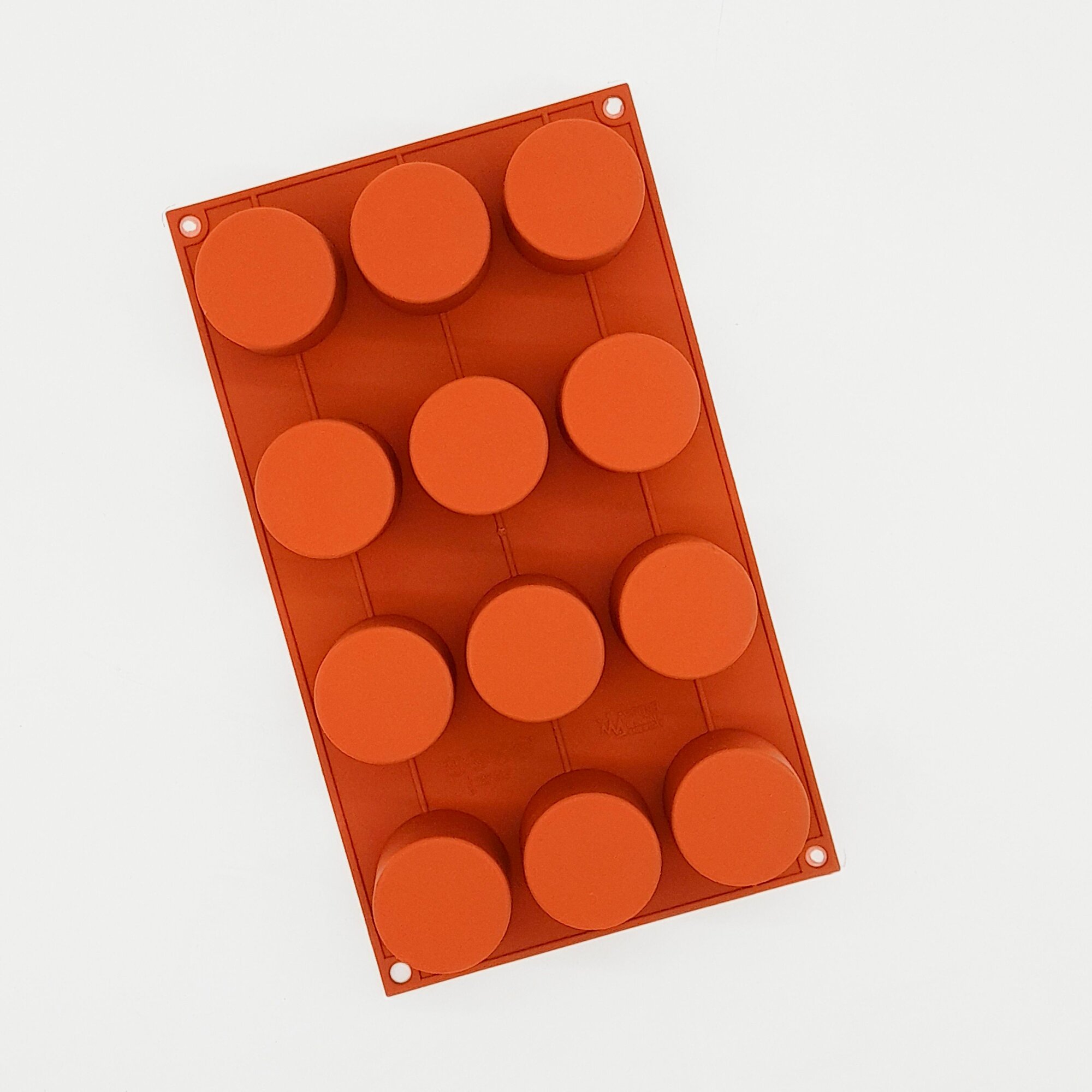 Форма силиконовая Silikomart SF098 "Цилиндр" d-48мм, h-50мм, v-12 ячеек по 83мм — фото 1