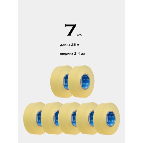 7GL PRO-S400 Хоккейная лента для щитков, прозрачная, ширина 2,4 см, длина 25 м , набор 7 шт