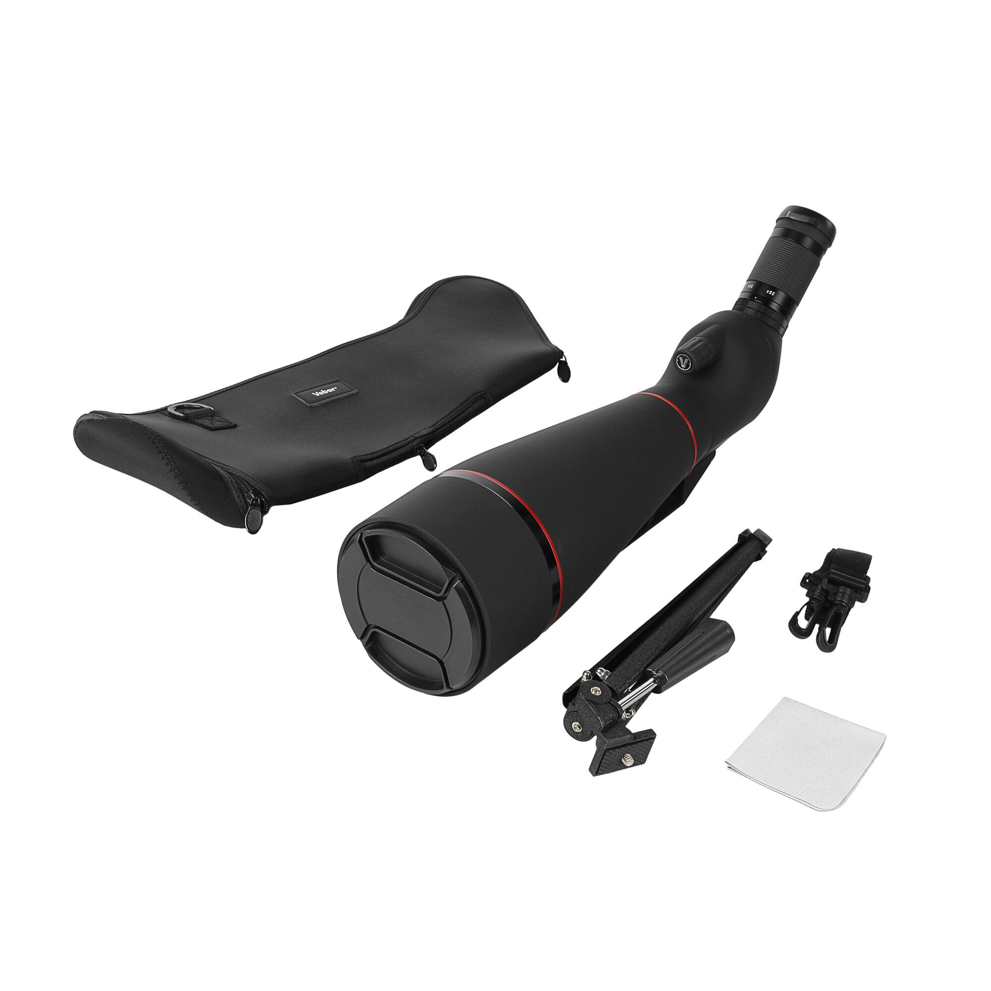 Зрительная труба Veber 25-75x100Pro, пылевлагозащита, FMC, арт.28396 — фото 1