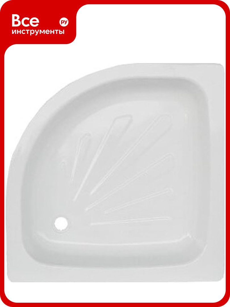 Стальной эмалированный поддон Donatony без сифона полукруглый 900х900х160 0202.325С1