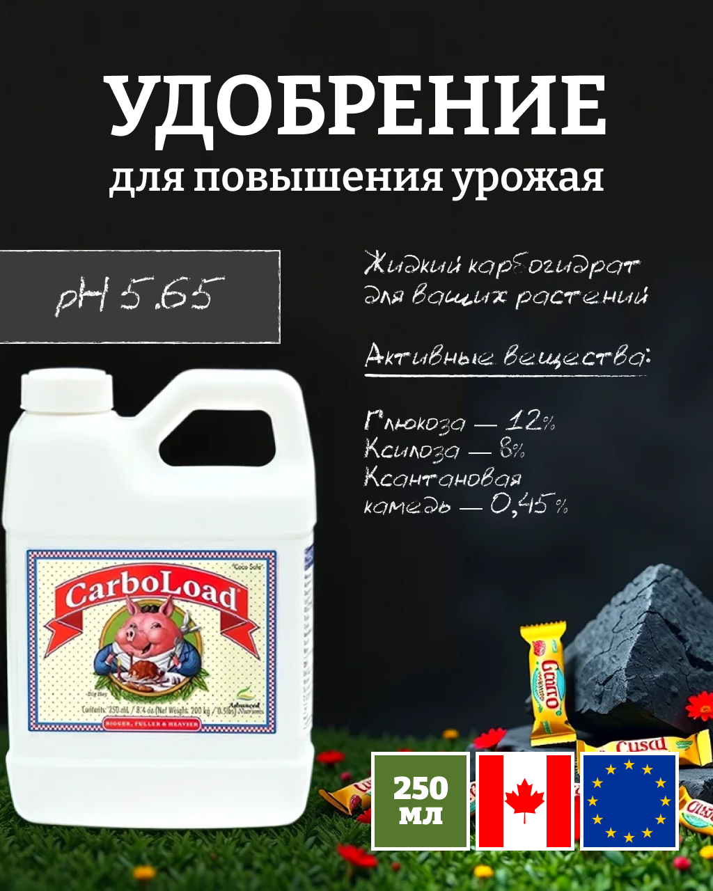 Удобрение - стимулятор созревания для растений Advanced Nutrients CarboLoad Liquid 0.25 л.
